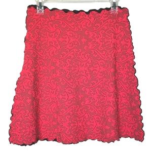 Haystacks Jacquard Hot Pink Skirt Women’s Medium Swirl
